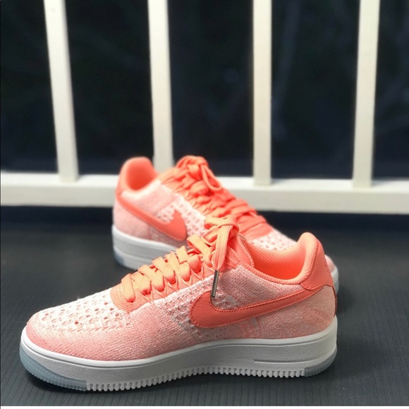 NWT Nike Air Force 1 Flyknit Low AtomIk Peach 🍑 W - Picture 5 of 8
